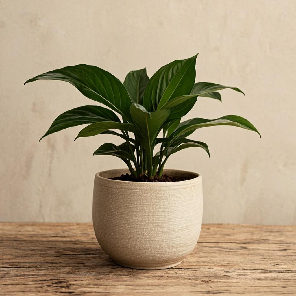 Minimalist desk plant